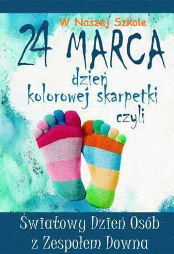 plakat akcji kolorowych skarpet