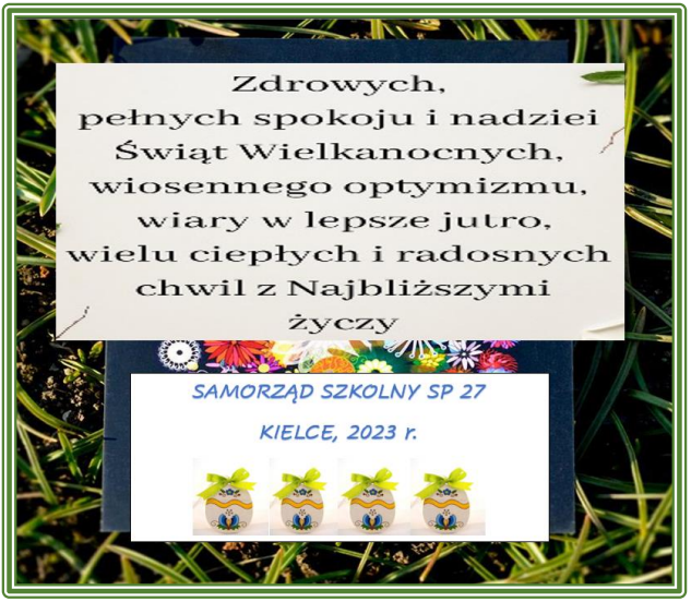 kartka wielkanocna od Samorządu Szkolnego
