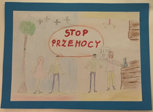 Plakat Stop przemocy