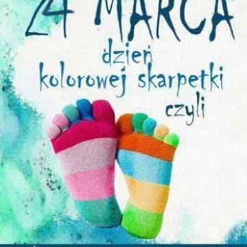 plakat akcji kolorowych skarpet