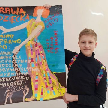 Prawa dziecka plakat zwycięzcy ubiegłorocznego konkursu
