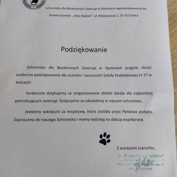 podziękowania