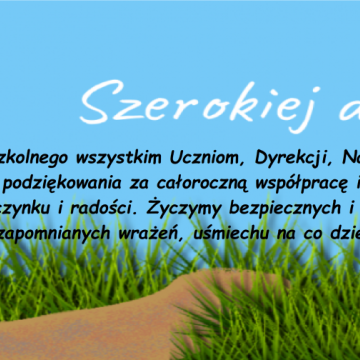 Życzenia wakacyjne
